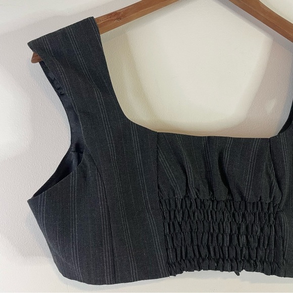 Y2K Clubwear Top Guess Bra Black Gray VTG Y3K Baddie Contemporary Medium 00s - Picture 9 of 13